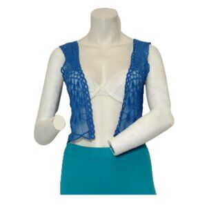 Women Blue Lace Vest
